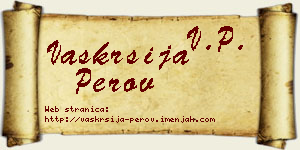 Vaskrsija Perov vizit kartica